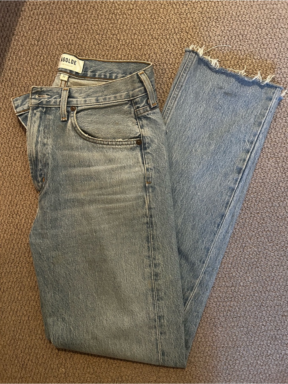 AGOLDE Women's Cherie High Rise Straight Denim